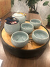 寧不凡（NINGBUFAN） 汝窯茶具套裝一壺二杯干泡茶具茶壺茶杯茶托小套裝 豆青 西施壺一壺四杯+陶瓷茶盤簡(jiǎn)裝 曬單實(shí)拍圖