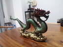 吉善緣《四季興隆》全銅龍擺件 祥龍工藝品12生肖龍青龍辦公室開(kāi)業(yè)禮品 青金色 曬單實(shí)拍圖