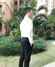 啄木鳥(niǎo) 西褲男春秋季商務(wù)休閑九分冬季新款男士免燙職業(yè)正裝西裝褲子男 九分黑色+九分藏青 31 曬單實(shí)拍圖