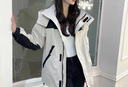 莫代爾工裝外套女2025春秋冬季新款夾棉加厚沖鋒上衣初高中學(xué)生寬松夾克 杏色 M 95-115斤 曬單實(shí)拍圖