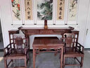 剡龍（shanlong）實木中堂六件套農(nóng)村中式條案仿古明清古典家具南榆木八仙桌椅供桌 小中堂六件套配太師椅 曬單實拍圖