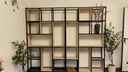 憶茂家工業(yè)風(fēng)鐵藝置物架客廳隔斷辦公室落地展示架書(shū)架實(shí)木多層裝飾架子 120長(cháng)*25寬*200高cm 整裝 曬單實(shí)拍圖
