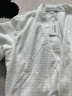 木丁丁 浴袍 情侣款浴衣吸水毛巾华夫格男女通用睡袍韩版居家  单件 浴袍白色 XL 实拍图
