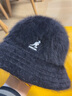 KANGOL Furgora Casual Bucket Hat兔毛圓頂漁夫帽毛茸茸帽子 K3017 黑色 L (58-59cm) 曬單實(shí)拍圖