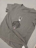 clotho Rennie品牌女裝刺繡純棉T恤女2025年夏季新款短袖減齡韓版寬松顯瘦上衣 灰色 M 曬單實拍圖