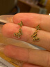 中國黃金（CHINA GOLD）黃金耳釘女士足金小仙蝶純金耳釘國慶中秋節禮物送女友老婆 足金小仙蝶耳釘約1.3g【甄選禮盒】 曬單實(shí)拍圖