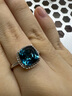 GEM STONE KING2.5克拉倫敦藍(lán)托帕石戒指10K鑲真鉆石彩寶女戒送女友生日禮物 2.5克拉 美7號 曬單實拍圖