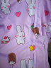 贝壳家族宝宝印花外套春装新款女童童装儿童外套上衣wt6806 紫色可爱兔 130cm 实拍图