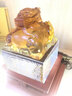 禮之源 琉璃工藝品譽(yù)滿(mǎn)四海水晶玉璽印章擺件商務(wù)定制周年慶典紀念 小號琥珀色琉璃玉璽印章 曬單實(shí)拍圖