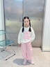 mlgt kids童裝女童套裝2025春秋季新款兒童衛(wèi)衣小女孩韓版休閑兩件套 粉紅色 100 cm 曬單實拍圖