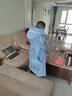 CTRLEND兒童雨衣男女童小學(xué)生雨披帶書包位小孩戶外防水大童幼兒園連體 謐藍(lán)恐龍-加厚16絲【帶書包位透明大帽檐+收納袋】 XXXL碼（建議身高145-160cm） 曬單實(shí)拍圖