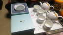 恒福整套茶具套裝定窯白瓷高端功夫茶壺茶杯帶托盤(pán)國(guó)畫(huà)大師賴(lài)少其作品 石斛花托盤(pán)組 曬單實(shí)拍圖