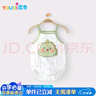 優(yōu)奇嬰兒無袖吊帶連體衣夏季嬰童連體服寶寶三角哈衣新生兒包屁衣夏裝 曬單實(shí)拍圖