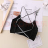 哚芊姿內衣女學(xué)生韓版初中生裹胸防走光少女生文胸無(wú)鋼圈抹胸小背心內穿 后背雙交叉黑色+白色【二件裝】 均碼【75-115】斤 曬單實(shí)拍圖