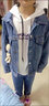 湯靈鼠女童牛仔套裝春秋款洋氣女孩衣服9一12歲時(shí)髦春秋童裝外套牛仔衣13中大童15兒童兩件套女5歲棉 口袋熊外套+淺色牛仔褲 155（S建議65-80斤穿） 曬單實(shí)拍圖