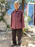 俞兆林（YUZHAOLIN）奶奶裝長(zhǎng)袖襯衫中老年人春秋裝女?huà)寢尡⊥馓咨弦绿?070歲衣服80 紅色單件上衣 L [建議70-90斤] 曬單實(shí)拍圖
