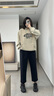 Teenie Weenie小熊女裝春季兩穿四面彈九分褲蘿卜褲復(fù)古簡約休閑褲 黑色 L (170) 曬單實拍圖