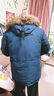 雅鹿新款羽絨服男短款冬季時尚加厚毛領(lǐng)工裝情侶派克服NR 橘色-男 3XL 曬單實拍圖
