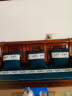 骆易家（Lorica） 国色芳华-红木沙发坐垫中式实木家具沙发垫新中式套罩防滑海绵垫 蓝色-国色芳华(多丽丝麻) 专业定制【联系客服，测量报价】 实拍图