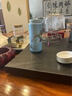 乾唐軒活瓷杯【七夕禮物】吉星蜂鳥水杯茶杯陶瓷杯子送禮隨手杯手工定制 淺水藍+彩釉+鎏金 曬單實拍圖