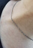 夢(mèng)金園銀項鏈 足銀滿(mǎn)天星素鏈多款式鎖骨鏈生日禮物 銀925滿(mǎn)天星鏈（40cm）重約1.78g 曬單實(shí)拍圖