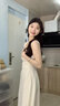 GARNUO白色吊帶連衣裙子女夏季2025春秋新款法式茶歇小個(gè)子無(wú)袖收腰長(cháng)裙 白色【無(wú)袖】 XS 【80-100斤】 曬單實(shí)拍圖