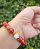 慈元閣情人節禮物朱砂原礦手鏈龍年和田玉平安文玩手串送女友老婆本命年 帝王砂10mm 曬單實(shí)拍圖