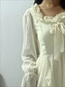 詩(shī)丹蕊法式溫柔風(fēng)白色雪紡連衣裙仙女春秋冬氣質(zhì)絕美不規(guī)則生日小禮服裙 白杏連衣裙 均碼【可備注碼數(shù)】 曬單實(shí)拍圖