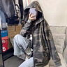 PMOG精神少女外套連帽拉鏈衛(wèi)衣女韓版潮流BF情侶開衫外套 迷彩連帽外套 S 曬單實拍圖