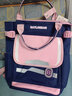 芭菲尼學(xué)生雙肩背包補習袋手提袋拎書(shū)袋學(xué)生用補課包書(shū)袋學(xué)習作業(yè)美術(shù)袋 單肩-英倫/粉色【雙層】 曬單實(shí)拍圖