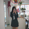 神北JK 紺三本正統(tǒng)水手服jk制服套裝基礎(chǔ)款學(xué)院風(fēng)校供中間春夏 紺色三本長(zhǎng)袖+短裙+領(lǐng)巾 L 曬單實(shí)拍圖