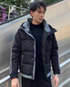 啄木鳥棉衣男士外套冬季加絨加厚款男生棉襖子秋冬裝潮牌羽絨棉服 連帽款5811黑色 XL 【130-145斤】 曬單實拍圖