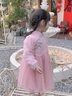 靚貝城堡女童連衣裙?jié)h服秋裝2025新款兒童國風(fēng)新中式旗袍寶寶春秋公主裙子 粉色 120 碼適合身高105-115厘米 曬單實拍圖