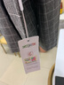 花花公子（PLAYBOY）春秋季新款男士休閑西服外套男韓版修身帥氣格子小西裝學(xué)生單西潮 815灰色 2XL (175) 曬單實(shí)拍圖