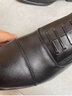 校尉皮鞋軍迷官三接頭皮鞋男保安鞋商務(wù)正裝皮鞋牛皮三節頭男士鞋 黑色系帶 42 曬單實(shí)拍圖