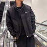 梵洛幽潮牌痞帥工裝外套男春秋季潮流刺繡夾克2025新款男士休閑春裝上衣 酒紅色 L 曬單實(shí)拍圖