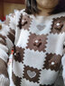 斐特瑪 2024春秋冬新款甜美短款套頭毛衣女慵懶風(fēng)設(shè)計(jì)感外穿針織打底衫 咖啡色 M 曬單實(shí)拍圖