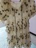 闊色（kuose）綠色天絲刺繡肌理感連衣裙女夏季新款碎花荷葉邊娃娃裙 花色 M 曬單實拍圖