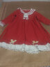 女童連衣裙秋冬4-8-14歲女孩子可以穿的長(cháng)款打底兒童公主裙洛麗塔洋氣復古蝴蝶結長(cháng)袖裙子 粉紅色 150 cm 曬單實(shí)拍圖