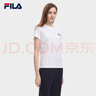 斐樂(lè )（FILA）官方男子短袖T恤夏季時(shí)尚休閑字母圓領(lǐng)刺繡男裝針織套頭衫 標準白-WT L 175/96A 曬單實(shí)拍圖
