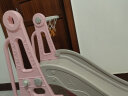 嘻优米滑滑梯儿童室内玩具家用秋千组合3-6岁宝宝滑梯户外游乐园婴儿秋 【加长滑道】二合一粉色 实拍图