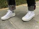 匡威（Converse）【滔搏運(yùn)動(dòng)】CONVERSE/匡威女鞋厚底高幫帆布鞋AllStar增高休閑 568498C 37 曬單實(shí)拍圖