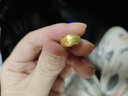 航民首飾 寶寶黃金戒指長(zhǎng)命富貴戒指滿月周歲XYH0361工費(fèi)80元/件 2.30g 曬單實(shí)拍圖