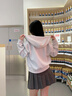 名創(chuàng)優(yōu)品（MINISO）短款外套女2025新款春秋季薄款拉鏈開(kāi)衫連帽衛(wèi)衣百搭簡(jiǎn)約潮流秋裝 花灰色(純色) S 155 (名創(chuàng)優(yōu)品 品質(zhì)保證) 曬單實(shí)拍圖