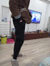 浩術(shù)冬季羊羔絨特厚加絨褲子保暖寬松直筒束腳拉鏈?zhǔn)_休閑褲外褲棉褲 螺口黑色【單件裝】 XL【建議120-135斤】 曬單實(shí)拍圖
