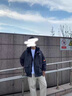 真維斯夾克男春秋季2025新款大碼學(xué)生工裝夾克寬松潮牌痞帥休閑外套男士 黑色302春秋款（斜插口袋） XL 曬單實(shí)拍圖