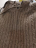 诗凡黎（'SEIFINI）连帽绞花驼色针织连衣裙2023冬新款中长插肩袖肌理感裙子女 驼色 160/84A/M 实拍图