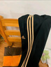 adidas 阿迪達(dá)斯運(yùn)動(dòng)褲束腳褲寬松直筒褲經(jīng)典三條紋休閑褲健身運(yùn)動(dòng)長褲 【透氣款】黑金-直筒褲 XL 推薦:180-185cm 曬單實(shí)拍圖