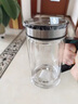 希諾（heenoor）高端品牌雙層玻璃杯帶把濾網(wǎng)泡茶杯子辦公商務(wù)簡(jiǎn)約透明家用水杯XN 435ml 【小熊時(shí)尚款】-XN9321 曬單實(shí)拍圖