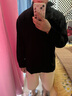 FOX.G男士襯衫夏季男衣服男裝休閑長袖冰絲襯衣外套免燙上衣正裝夏裝男 黑色長袖垂感休閑襯衫 XL 【建議115-130斤】 曬單實拍圖